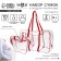 Bag in a hospital, with a cosmetic bag, red color