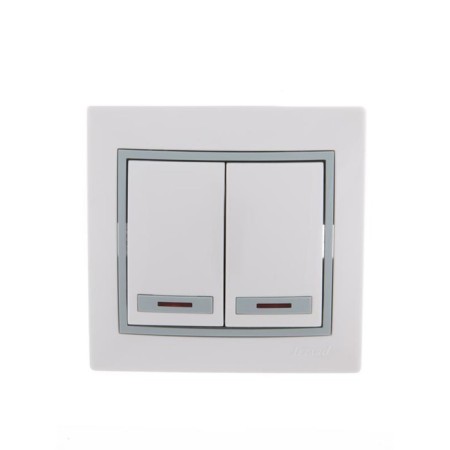 Switch Lezard 701-0215-112 mira, joint venture, 10a, 2 keys, color gray color