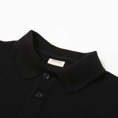 T -shirt Children's Polo Minaku: Basic Line Color Black, Height 152-8