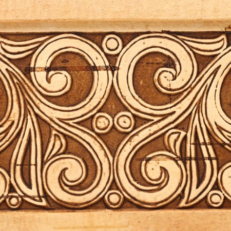 Batonnitsa "Lilia", on the hinges, 22.5 × 16 × 11 cm, birch bark-5