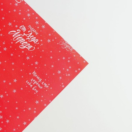 Glossy packaging paper "From Santa Claus", 70 x 100 cm, New Year-3