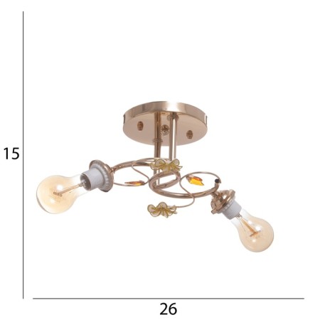 Aion chandelier BP 2x40W E27 Gold Model: 2612380-9