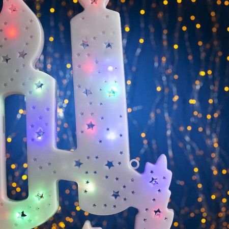 LED figure "Candles" 28 × 42 cm, plastic, 220 V, glow of multi (RG/RB)-2