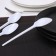 Set of white plastic disposable spoons, 16.5 cm, 12 pcs