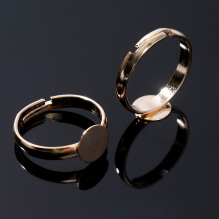 The base for the ring adjustable with the platform (set of 5 pcs.), 8 mm, color gold