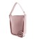 Bag women, genuine leather, pink, 20x10x47 cm