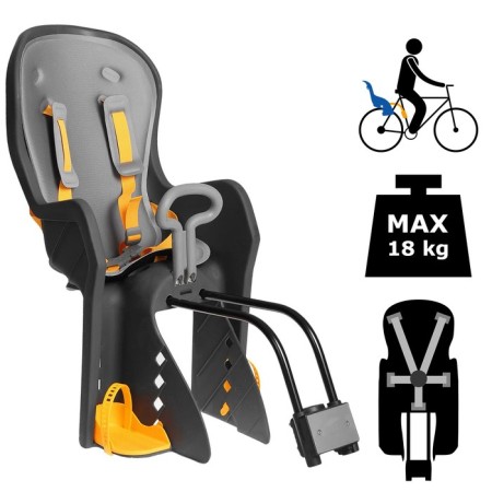 Rear bell bQ-9-1 with a handle, fastening on the frame, dark gray color