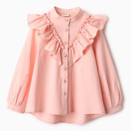 Blouse for the girl minku color is light pink, height 122 cm-7