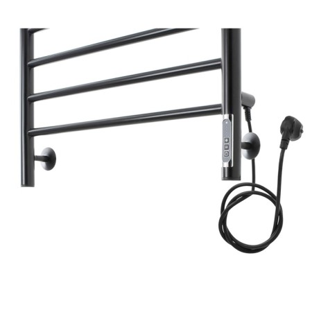 Domoterm electric heated towel rail "Medea" P10, 500x1000 mm, right, black matte-2