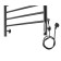 Domoterm electric heated towel rail "Medea" P10, 500x1000 mm, right, black matte