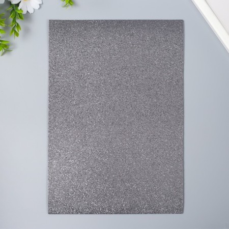 Foamiran glitter 4 Hobby 2 mm, central silver, 20x30 cm-2