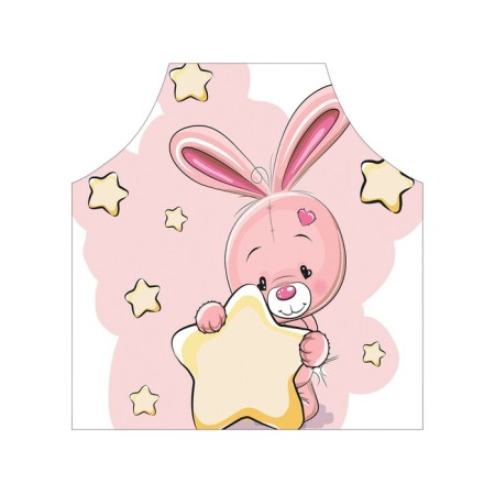 Apron kitchen with a photo print "Star Bunny", adjustable, size OS-2