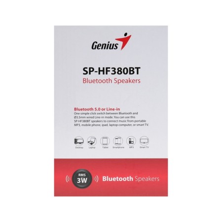 Computer speakers 2.0 Genius SP-HF380BT, 2x1.5W, USB, tree-5