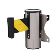 Wall block with exhaust ribbon-180cm yellow black, height-13.5cm, width 11cm