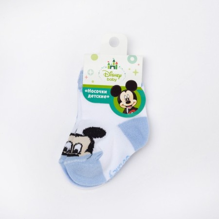 Набор носков "Mickey Mouse", белый/голубой, 8-10 см-7