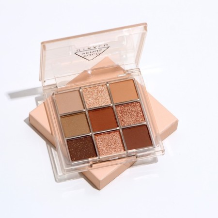 Palette of eyelid shadows with shimmer, 9 colors-1