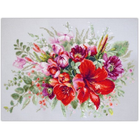 Embroidery Set "Bouquet with Amarillis" 36 x 27-1