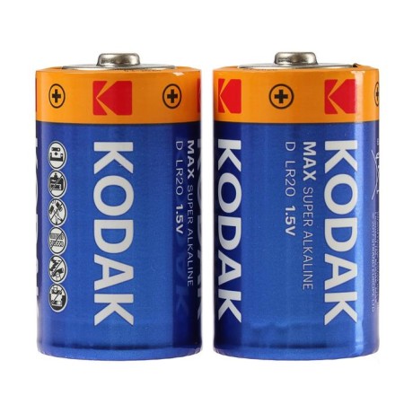 Alkalin battery Kodak Max, D, LR20-2BL, 1.5V, blister, 2 pcs.-1