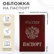 Cover for passport, red color