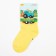 Socks for the boy "Blue Tractor", 14-16 cm, yellow color