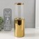 Ceramics candlestick, glass for 1 candle "chrome" d = 7.5 cm gold 9.2x9.2x29.5 cm