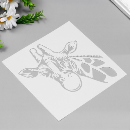 Plastic stencil "Giraffe" 20x20 cm-1