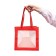 Crafts with a square bottom and window, 25 x 25 x 25 cm, red
