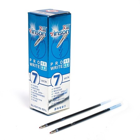 Ballic shaft 0.7 mm, with ears for automatic handles Vinson, 107 mm, blue ink blue-1
