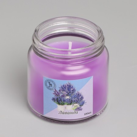 Aromatic candle in glass 6.3cm, 100ml, lavender-2