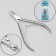 Manicure nippers for cuticle, double spring, 10 cm, blade length-5 mm, in the blist, silver color, MC-350-S-SH