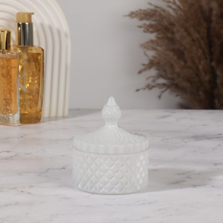 Organizer for storage, 1 section, with a lid, d = 8.3 × 10.5 cm, white color-2