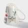 Porcelain share mug "Kotik", 320 ml, white color