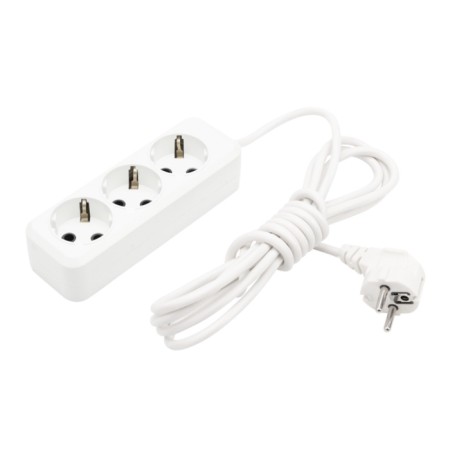 Extension cord 3 nests, 3m, 3x1.0mm², s/h, white rexant-1