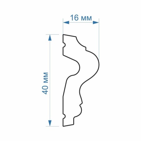 Molding white 40x16x2000mm-2