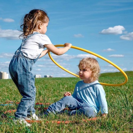 Hoop, diameter 60 cm, yellow color-7