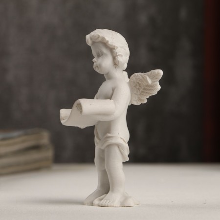 Polystone souvenir "A snow -white angel with the manuscript" 8.5x4.5x4 cm-1