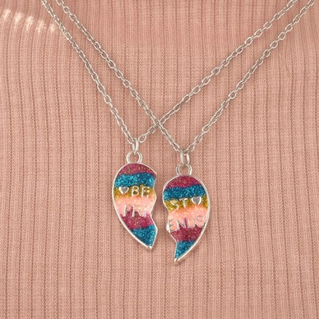 Kulons "Demetrons" Bright heart, colored in silver, 45 cm-4