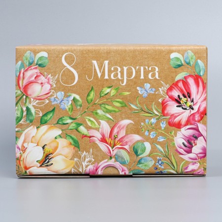 Box Gift team, packaging, “Happy Women's Day”, March 8, 22 x 15 x 10 cm-3