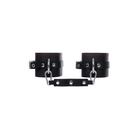The shackles are single -layer with a contrasting line Pecado BDSM, genuine leather, black-1