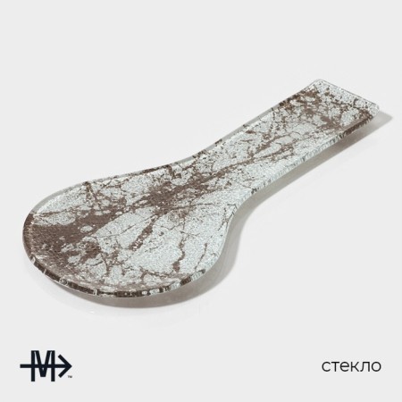 Standing under a spoon Magistro "Marble", 24 × 11 × 1 cm, white color-1