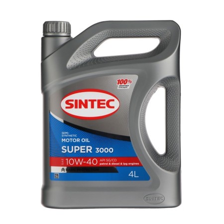 Motor oil Sintec Super 3000 10W-40, SG/CD, P/Synthetic, 4 L 600240-3
