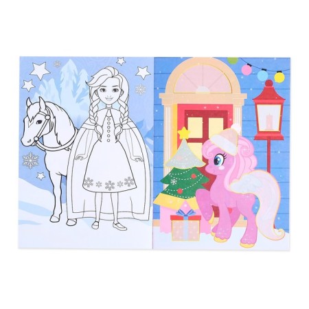 Applications with New Year's coloring "for small princesses" 20 pp., A4 format-2