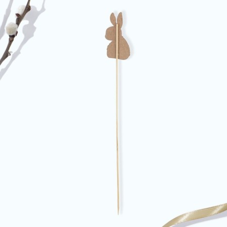Topper wooden to decorate the kulich "Rabbit", 11 x 16.5 cm.-5
