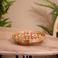 Вазочка плетёная, из бамбука 20х20х3 см