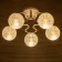 Svetogor chandelier "System" 5x60W E27 white/chrome 53x53x23cm