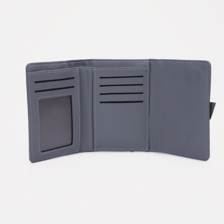 Women's wallet on magnets, gray color-2