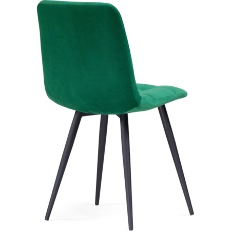 Stool on a metal frame chilli to metal/velor, black/green 44x50x85 cm-3