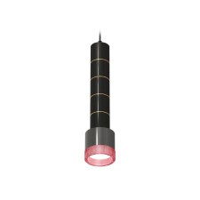 Suspended lamp with composite crystal Ambrella Light, XP8115015, GX53 LED 12 W, Black Chromium, Pink