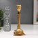 Summary Metal for 1 candle "Pattern" gold 19.8x8x8 cm