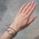 Bracelet Metal "Chain" on the ring, color silver, 17 cm